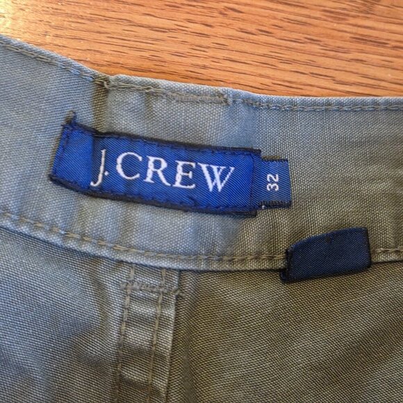 Women's Y2K J CREW Cargo Comfort Shorts Military Green Khaki Size 30 Summer Hike - Picture 5 of 13